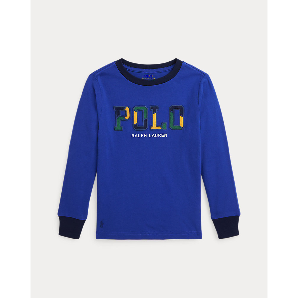 'Corduroy-Logo Cotton Long-Sleeve Tee' pour Petits garçons