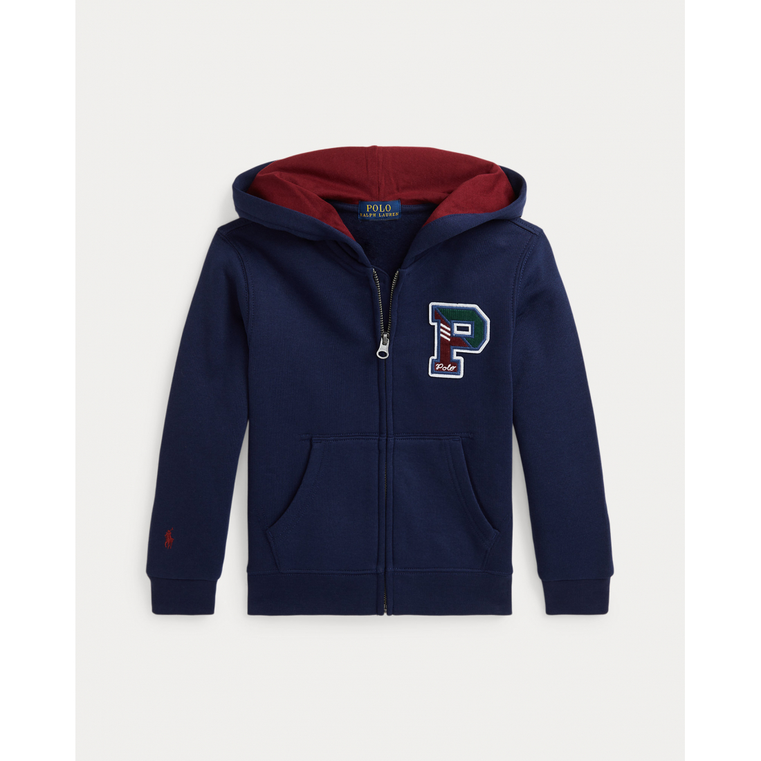 Little Boy's 'Fleece Letterman Full-Zip Hoodie'