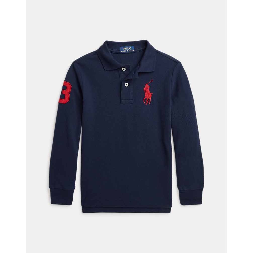 Little Boy's 'Big Pony Mesh Long-Sleeve Polo'