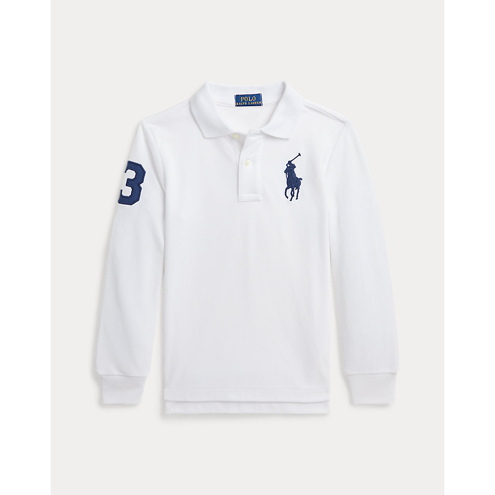 Little Boy's 'Big Pony Mesh Long-Sleeve Polo'