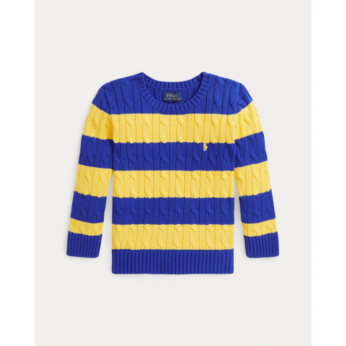 Little Boy's 'Striped Cable-Knit Cotton Sweater'