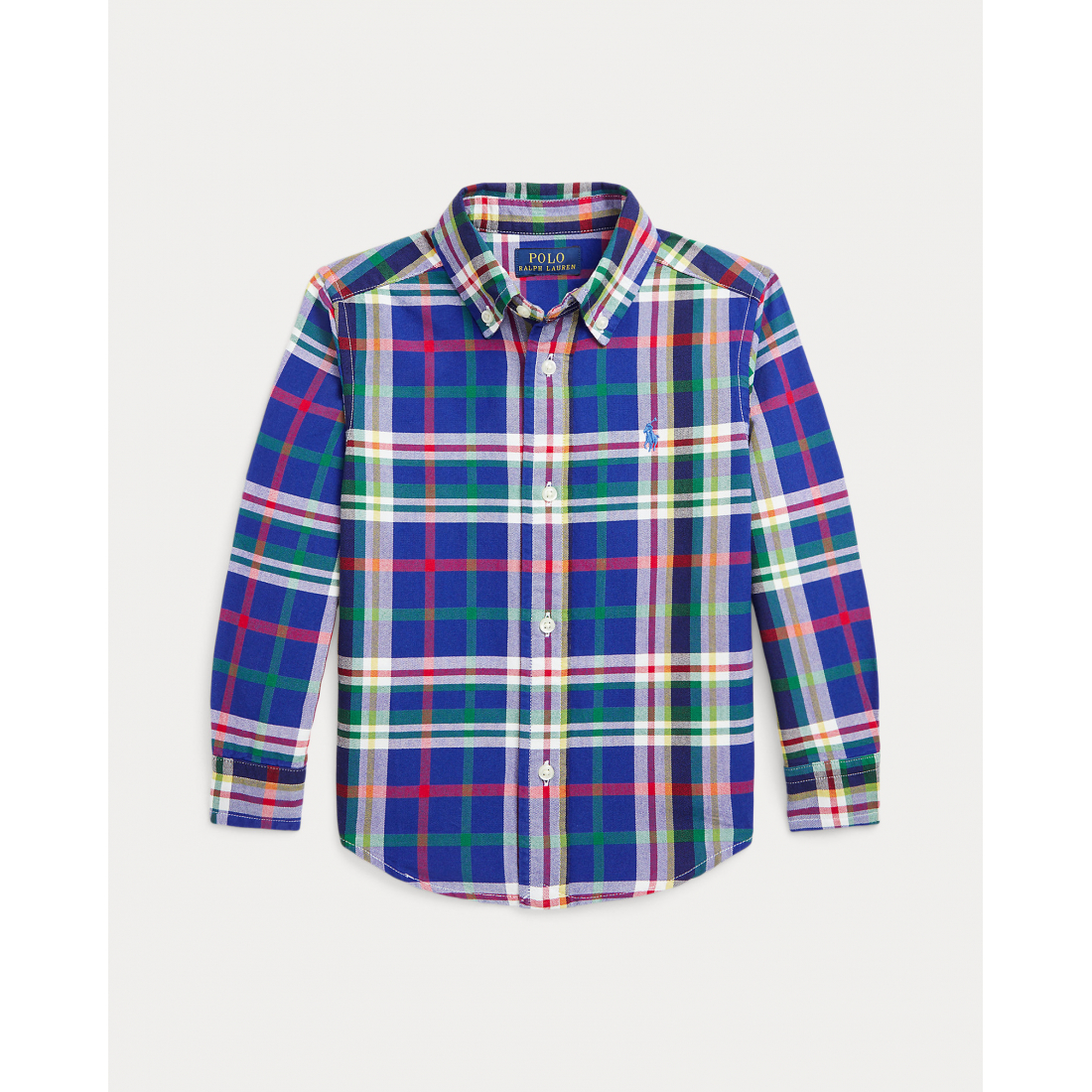 'Plaid Cotton Oxford Shirt' pour Petits garçons