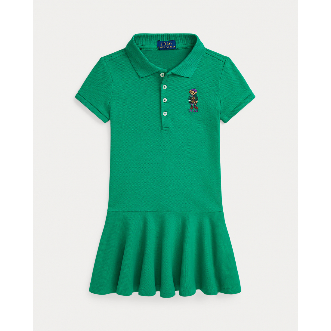 Toddler & Little Girl's 'Polo Bear Stretch Mesh Polo Dress'