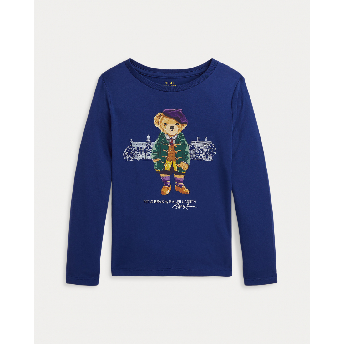 Toddler & Little Girl's 'Polo Bear Cotton Jersey Long-Sleeve Tee'