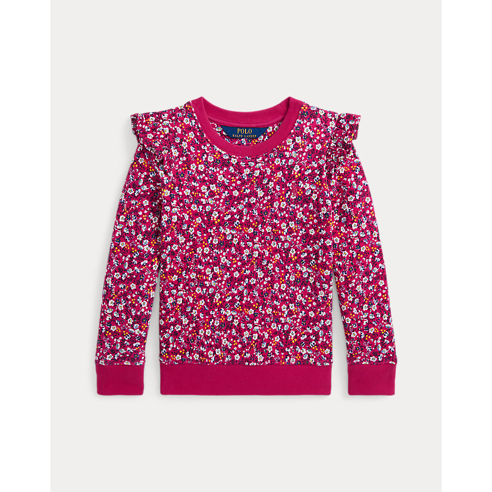 'Floral Ruffled Fleece Sweatshirt' pour Bambins & petites filles