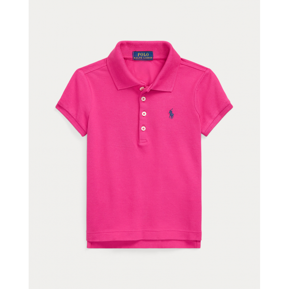 Toddler & Little Girl's 'Stretch Mesh Polo Shirt'