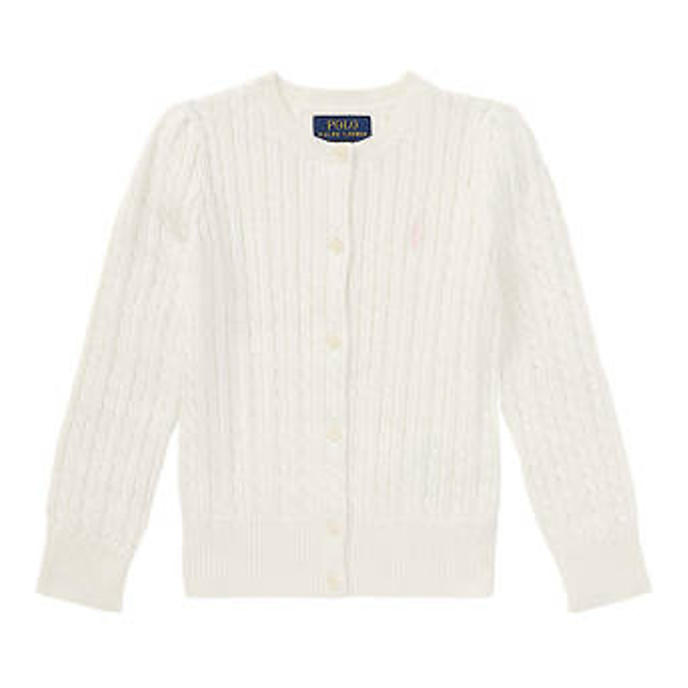 Little Girl's 'Mini Cable Cotton Cardigan'