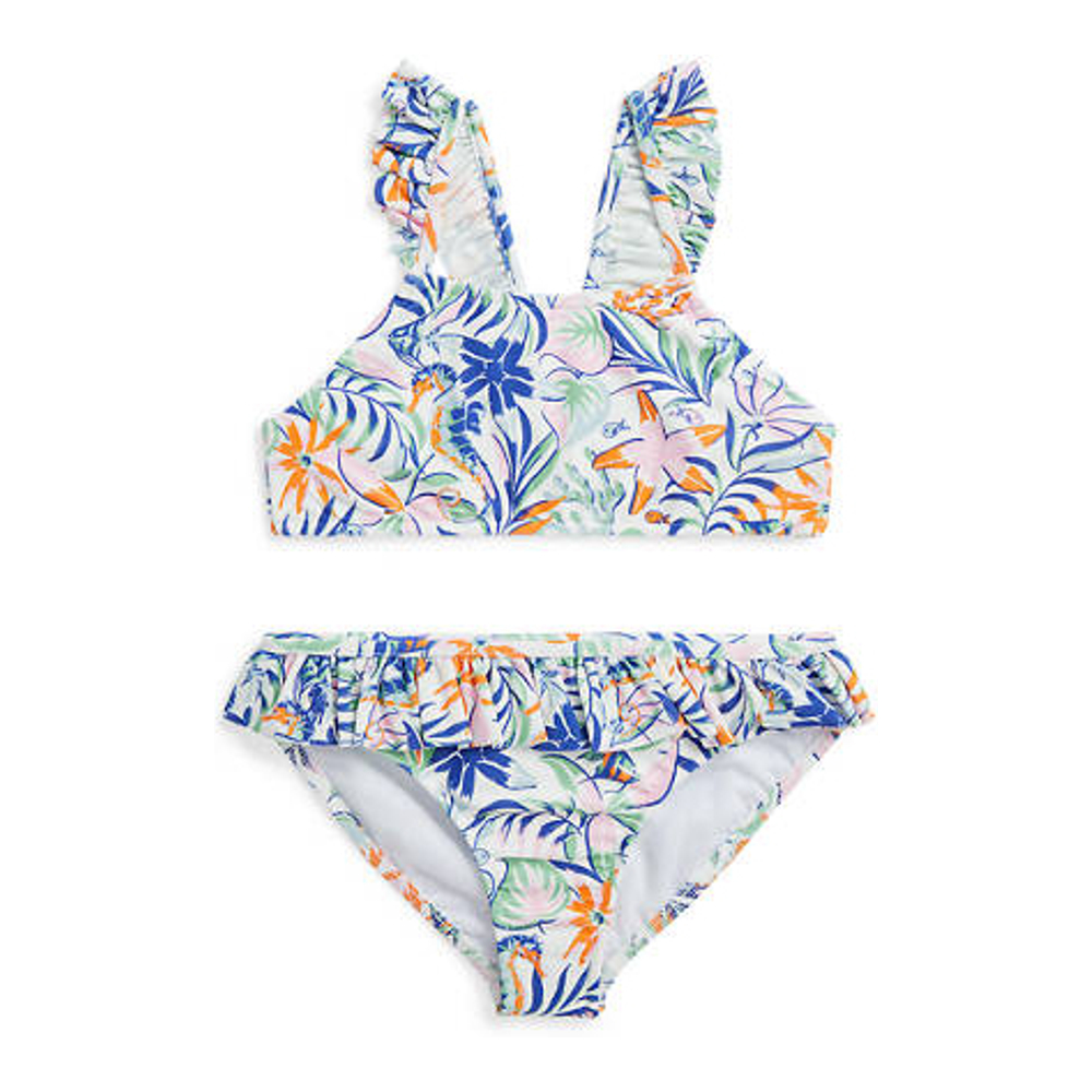 Little Girl's 'Tropical Print Two Piece Swimsuit'