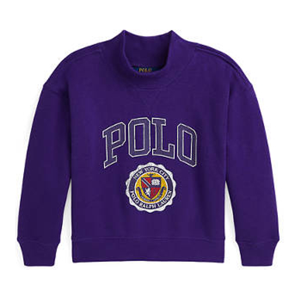 Little Girl's 'Logo Crest Fleece Sweatshirt'