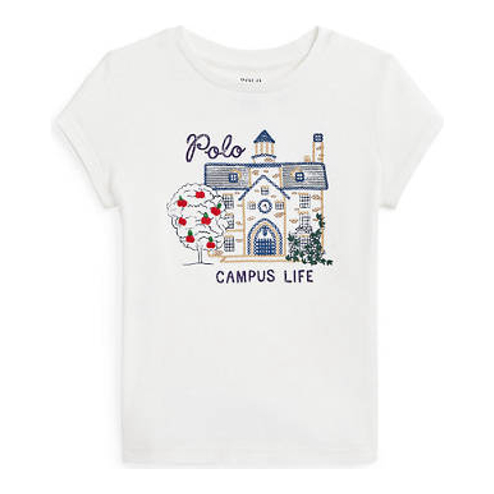 Little Girl's 'Campus Graphic Cotton Jersey T-Shirt'