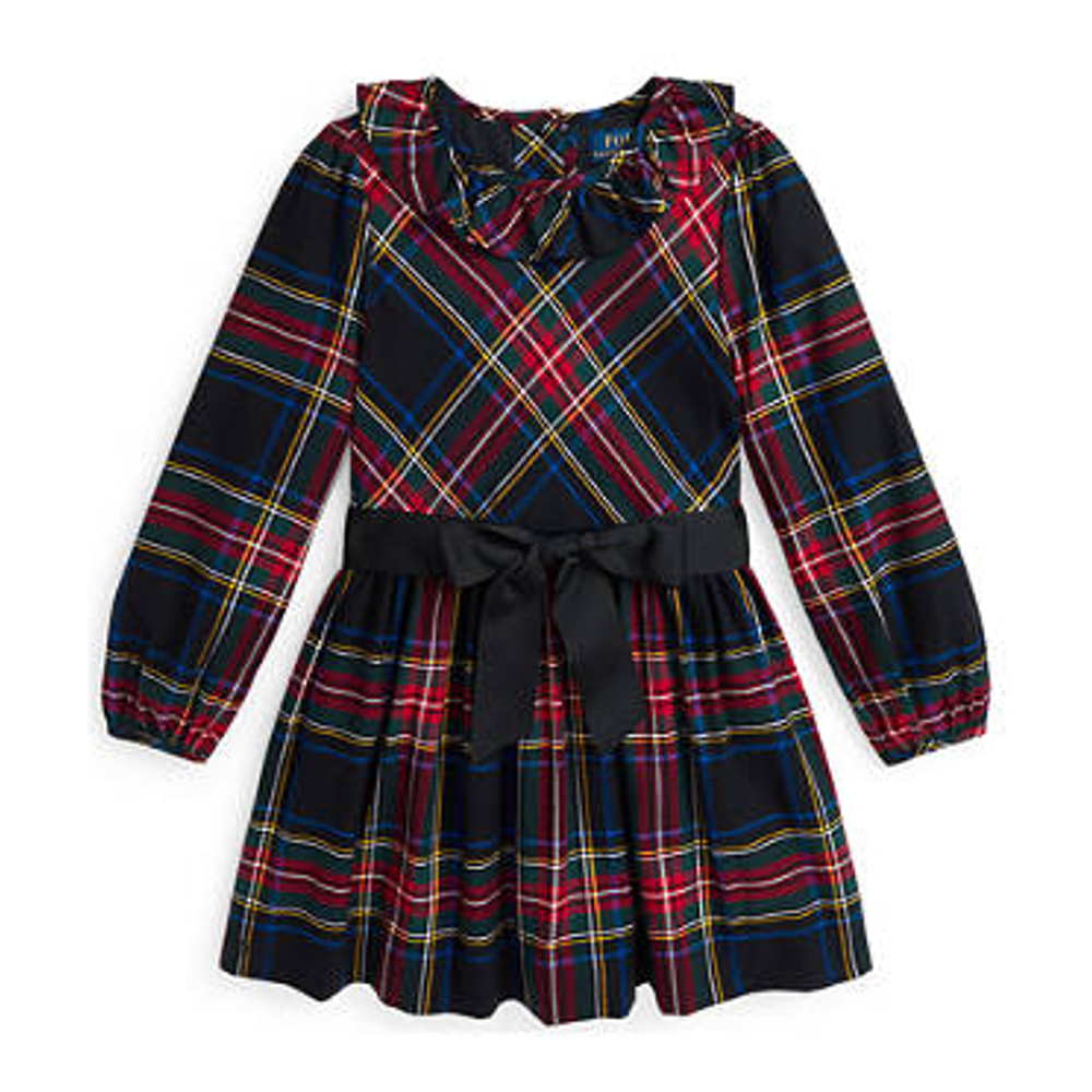 Little Girl's 'Plaid Cotton Sateen Dress'