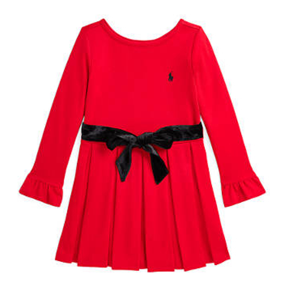 Little Girl's 'Pleated Ponte Dress'