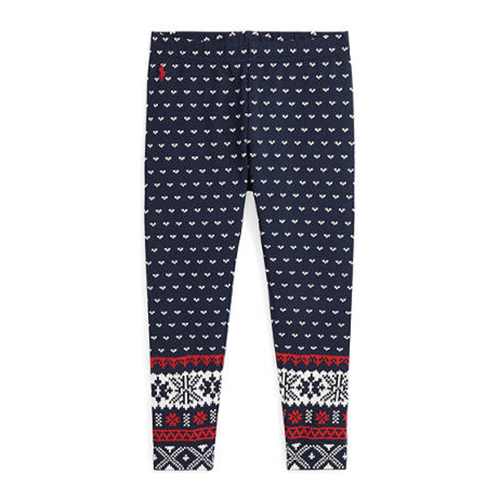 Little Girl's 'Fair Isle Stretch Jersey Leggings'