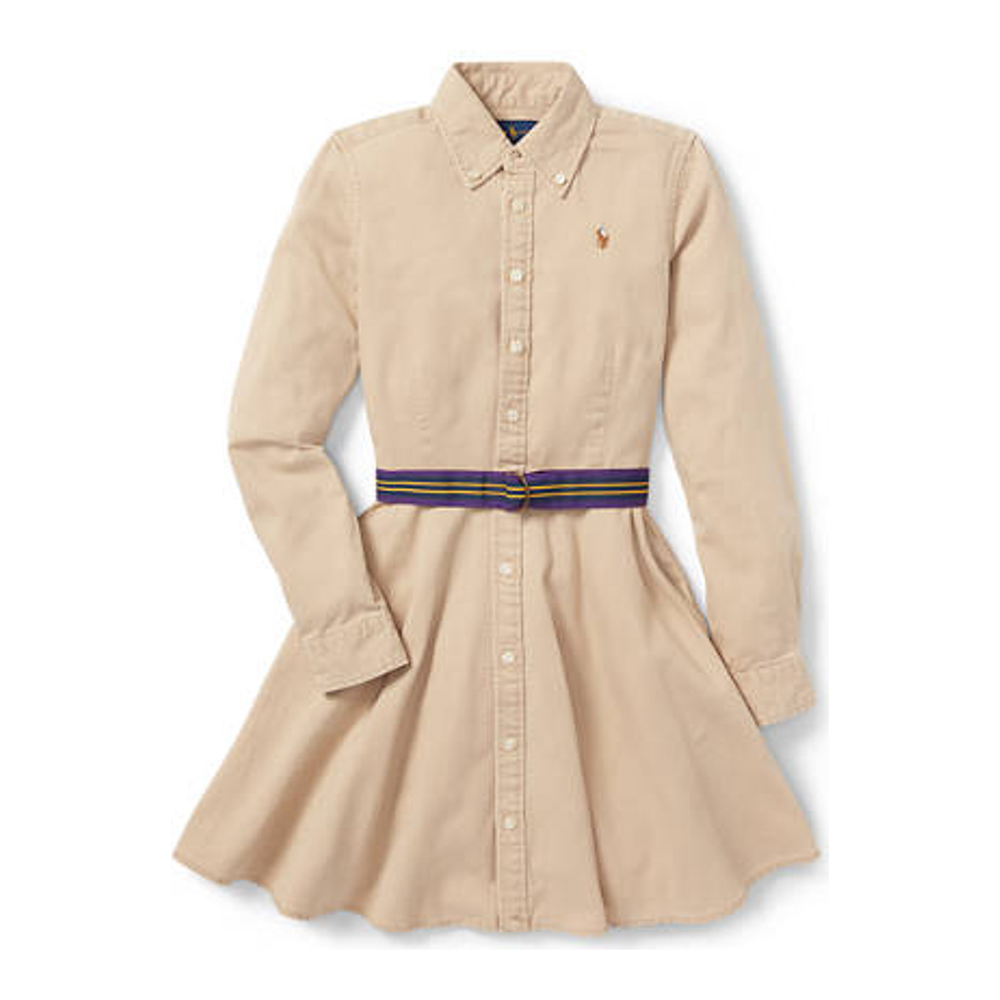 'Belted Cotton Chino Shirtdress' pour Grandes filles