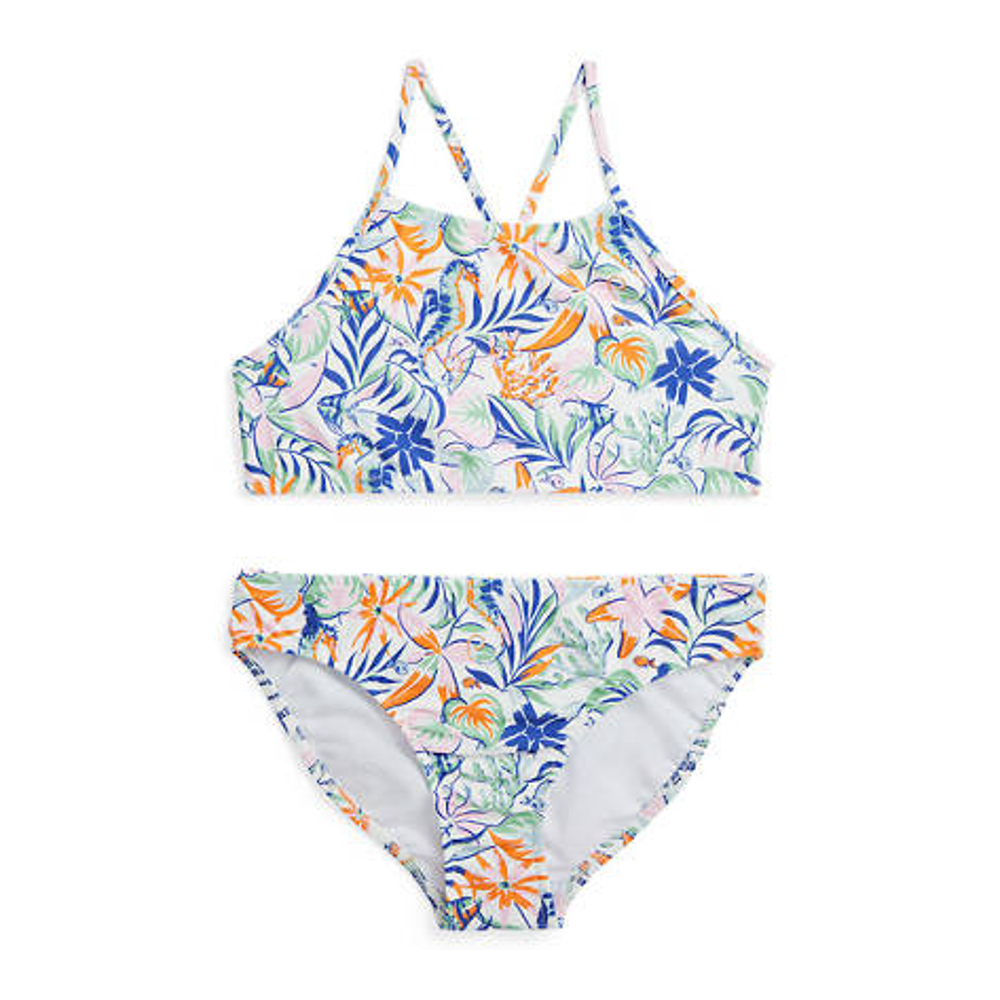 Big Girl's 'Tropical-Print Two-Piece Swimsuit'