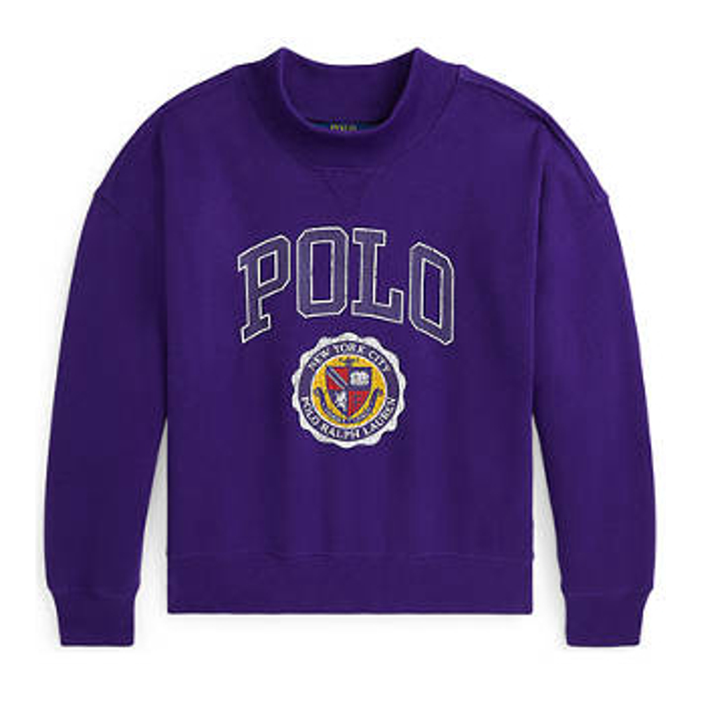 Big Girl's 'Logo Crest Fleece Sweatshirt'