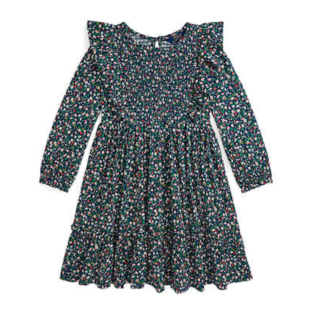 'Floral Smocked Cotton Jersey Dress' pour Grandes filles