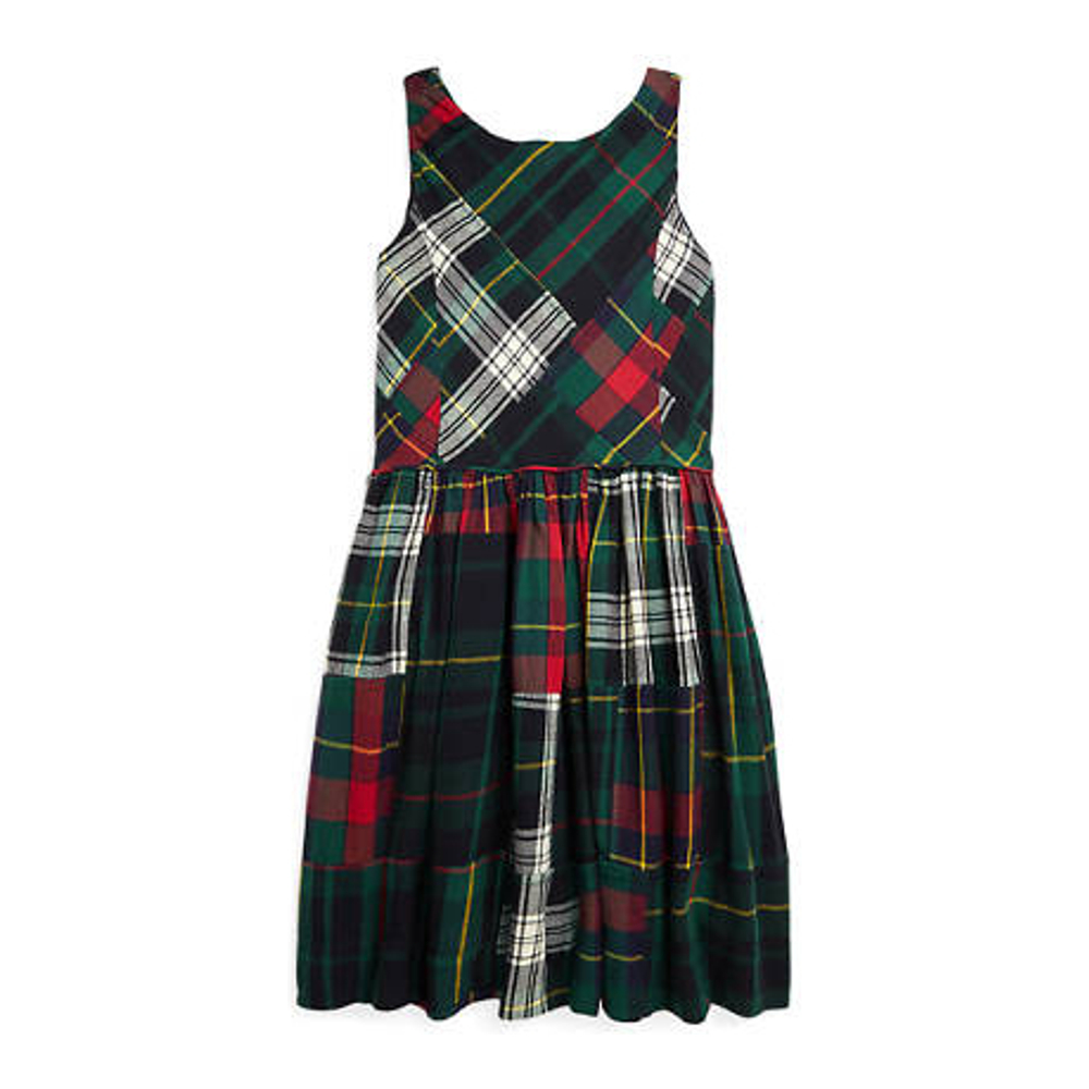 'Patchwork Plaid Flannel Dress' pour Grandes filles