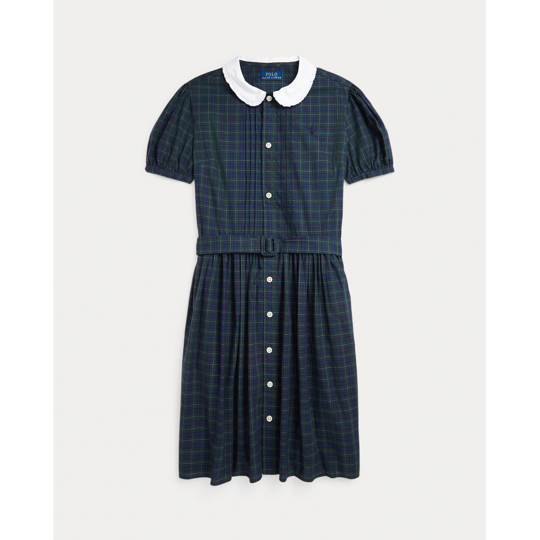 Big Girl's 'Ralph Lauren Plaid Belted Cotton Dress'