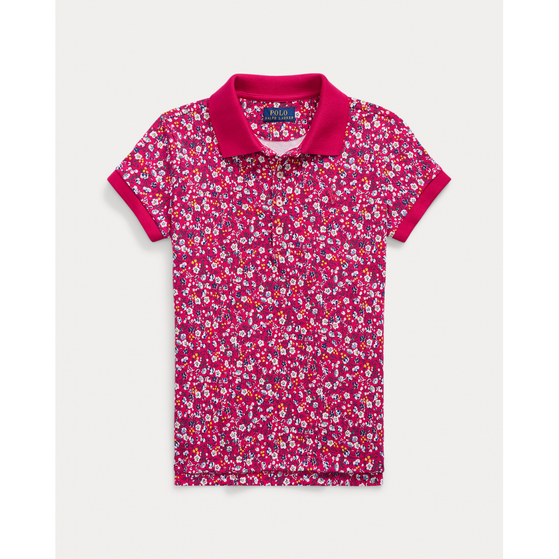 'Ralph Lauren Floral Stretch Mesh Polo Shirt' pour Grandes filles