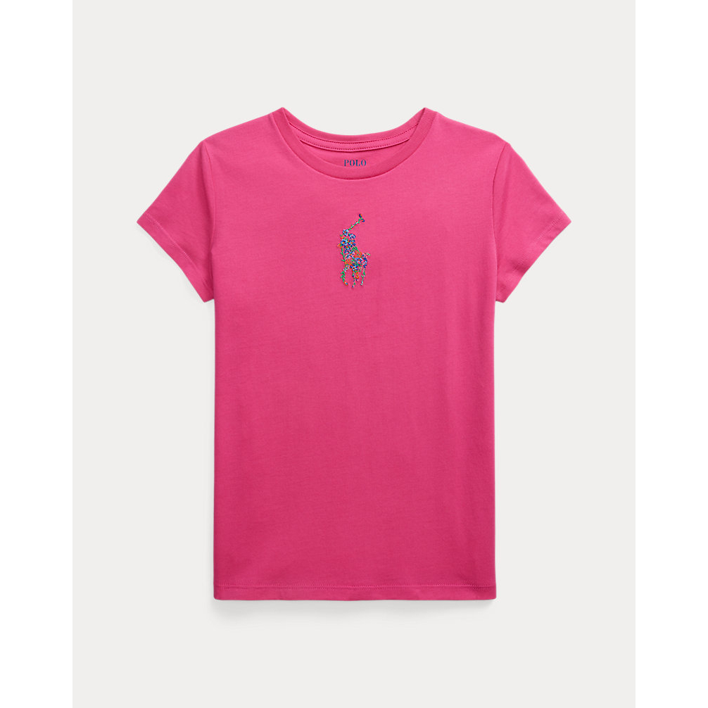 'Ralph Lauren Floral Big Pony Cotton Jersey Tee' pour Grandes filles