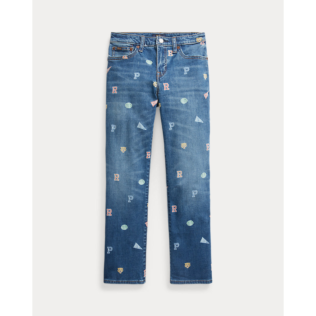 Big Girl's 'Ralph Lauren High-Rise Straight Fit Stretch Jean'