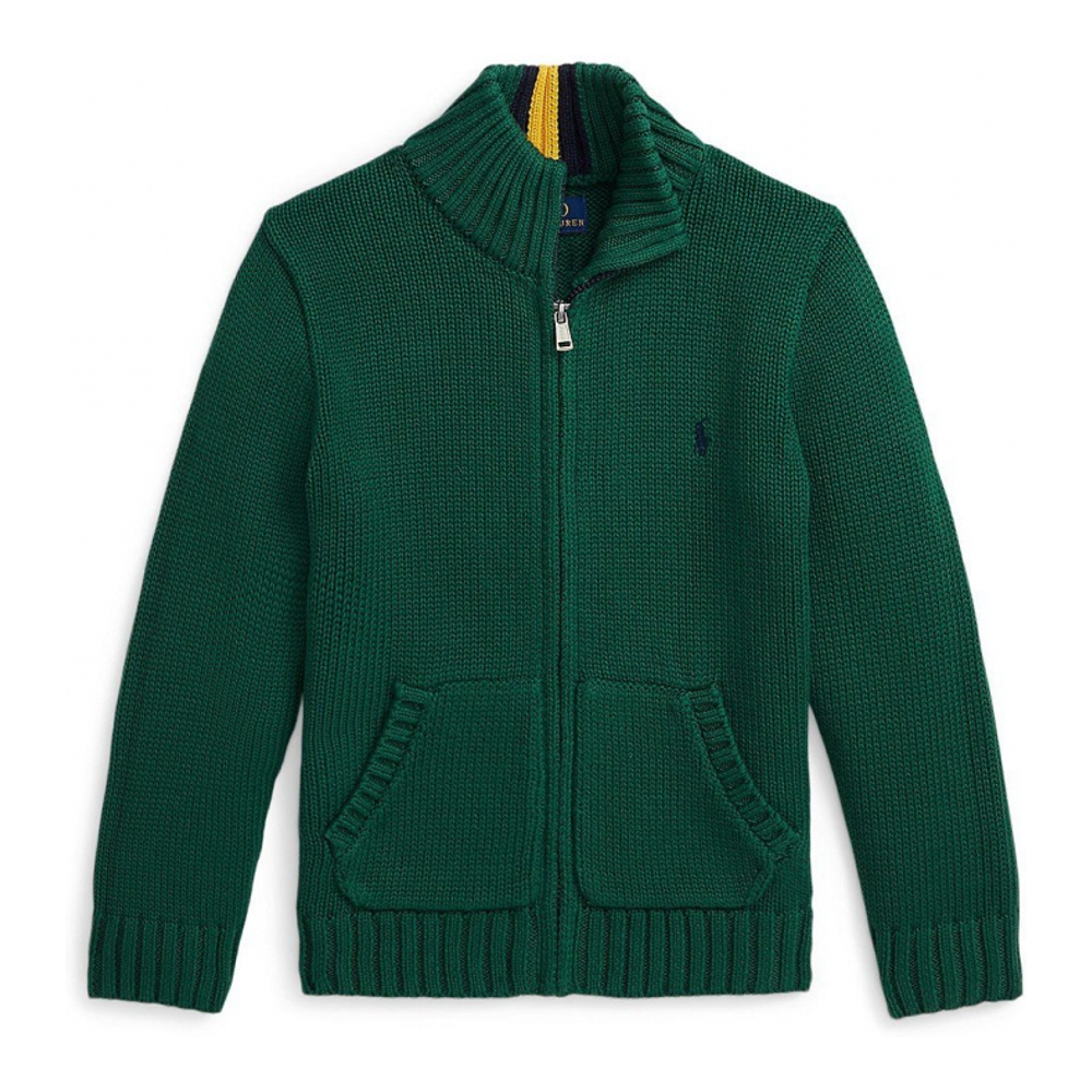 'Cotton Full-Zip Sweater' pour Enfant et petit garçon