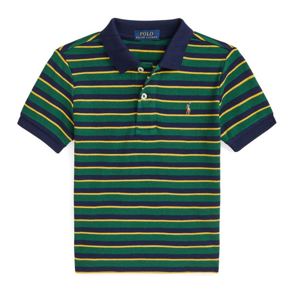 'Striped Soft Cotton Polo Shirt' pour Enfant et petit garçon