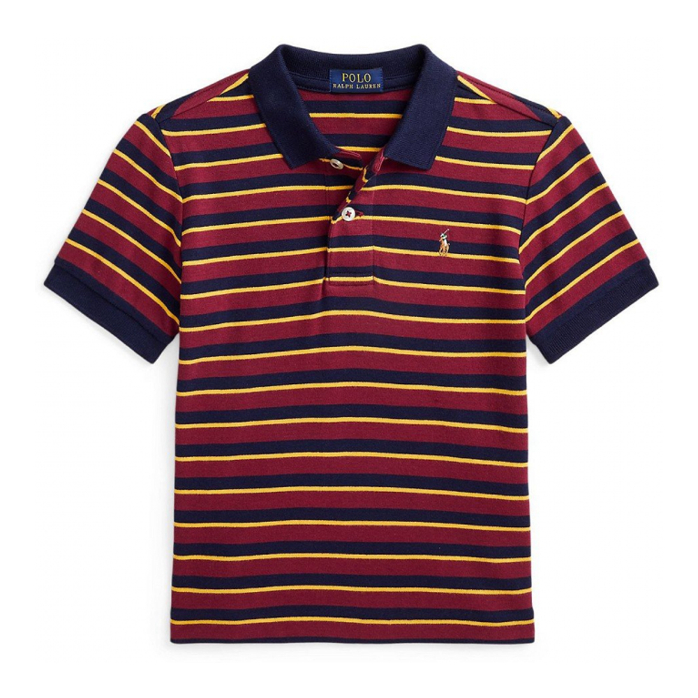 'Striped Soft Cotton Polo Shirt' pour Enfant et petit garçon