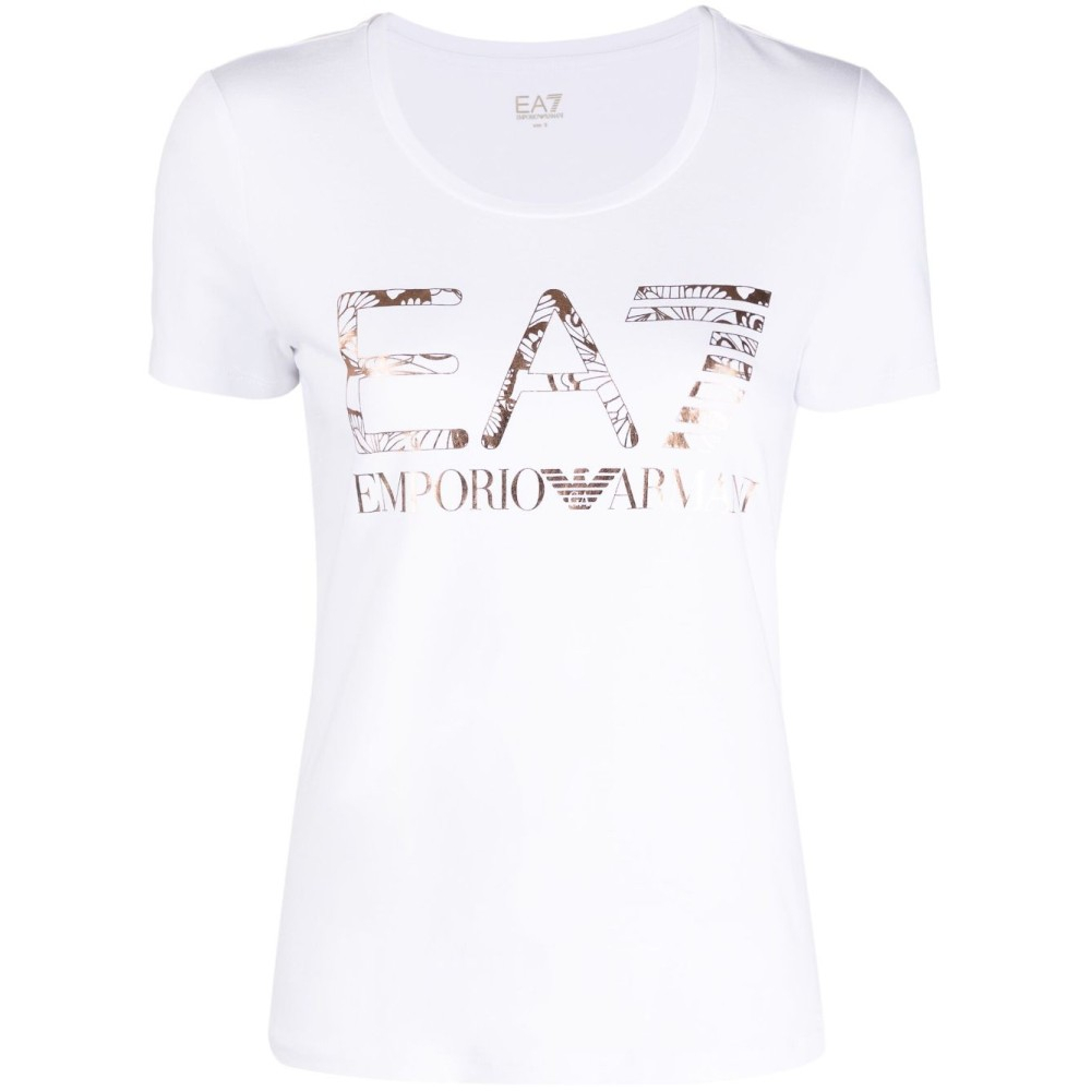 T-shirt 'Metallic Logo-Print' pour Femmes