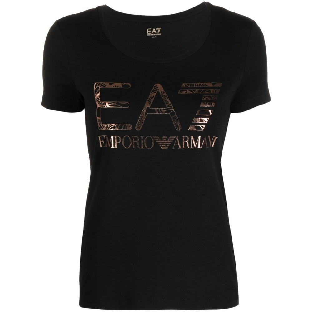 T-shirt 'Metallic Logo-Print' pour Femmes