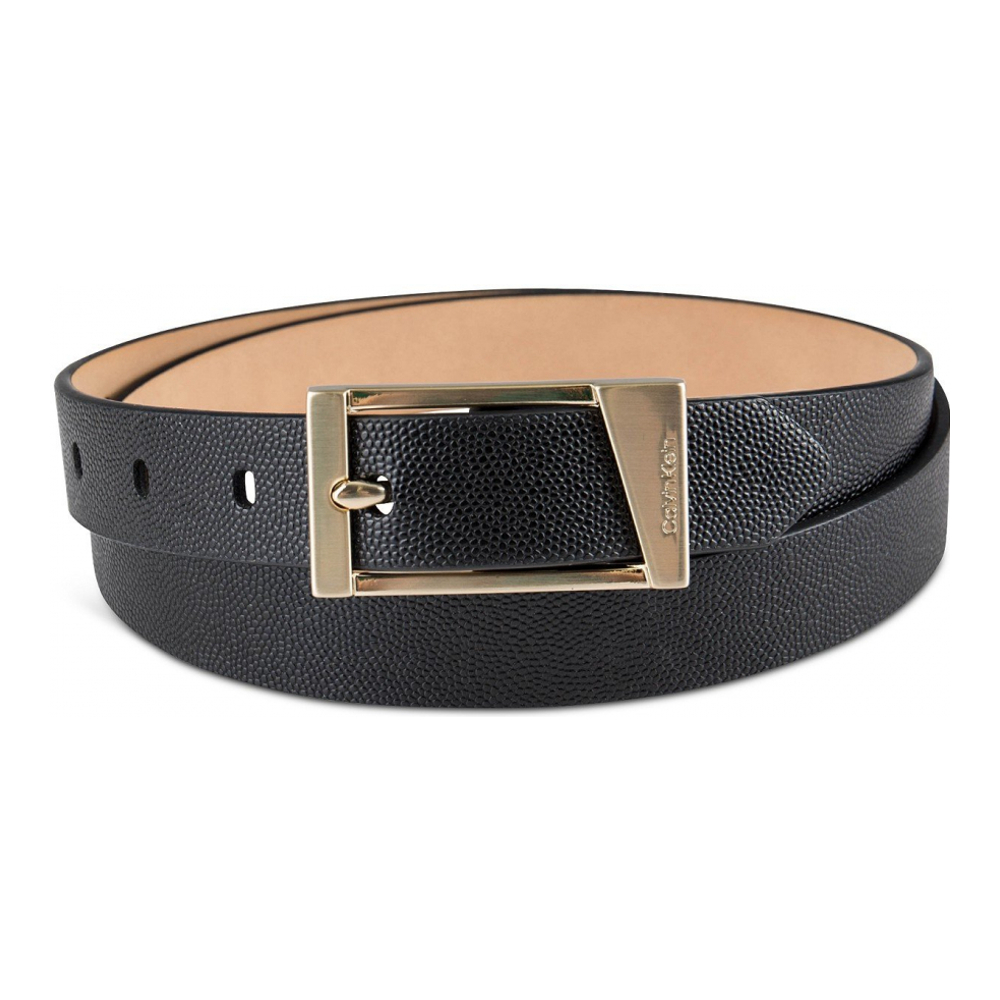 'Skinny Geometric Center Bar Buckle Dress Belt' pour Femmes