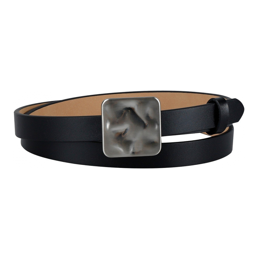 'Skinny Hammered Plaque Buckle Belt' pour Femmes