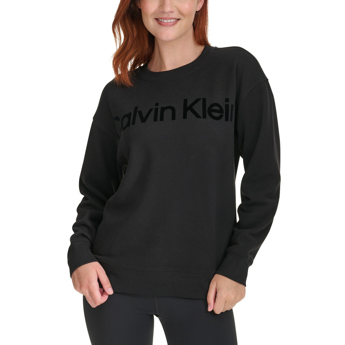 'Logo Graphic Dropped-Shoulder Sweatshirt' pour Femmes