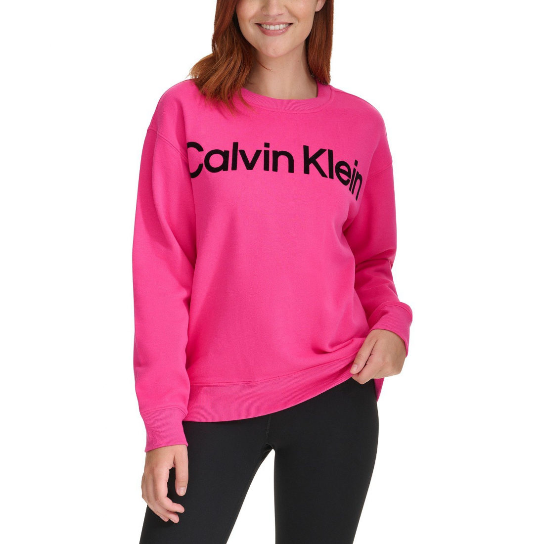 'Logo Graphic Dropped-Shoulder Sweatshirt' pour Femmes