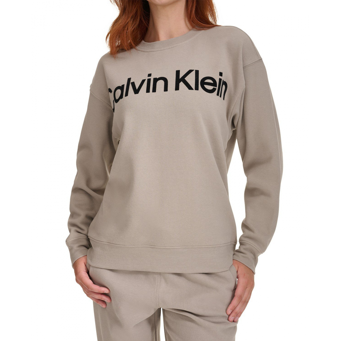 'Logo Graphic Dropped-Shoulder Sweatshirt' pour Femmes