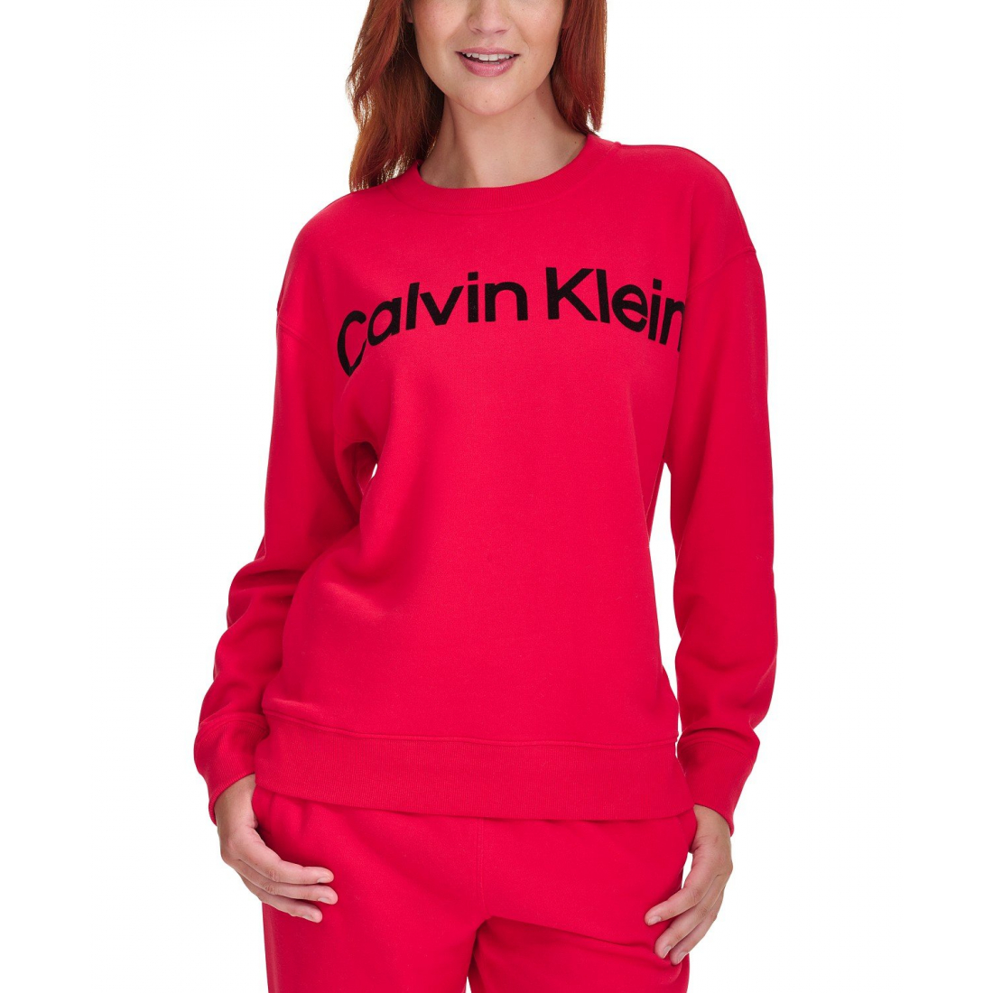 'Logo Graphic Dropped-Shoulder Sweatshirt' pour Femmes