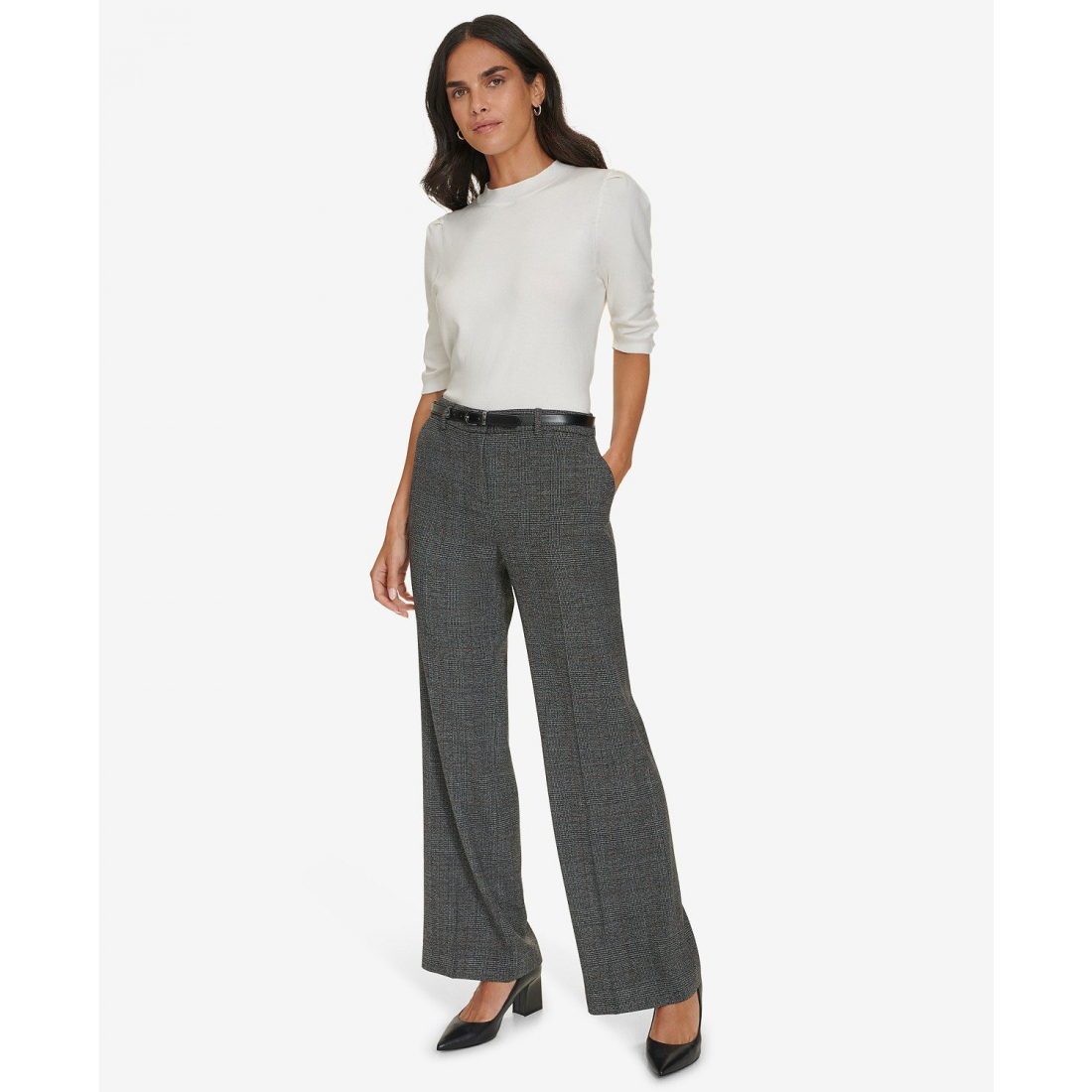 'Belted Wide Leg Pants' pour Femmes