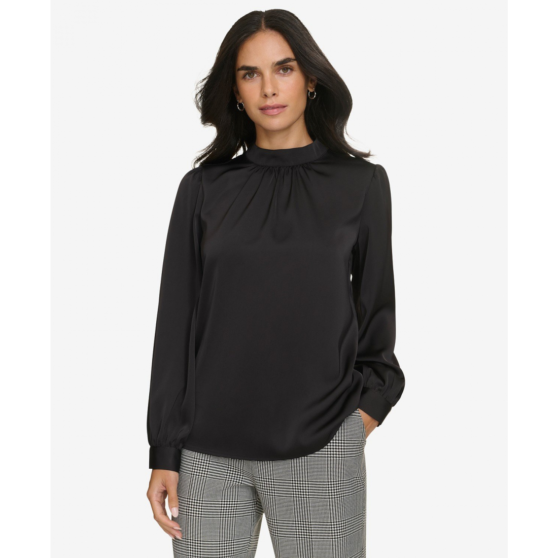 'Long-Sleeve Mock-Neck Blouse' pour Femmes