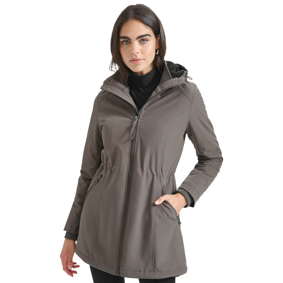 Women's 'Hooded Faux-Fur-Lined Anorak Raincoat'