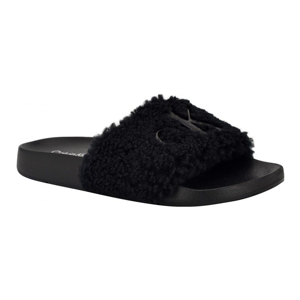 Women's 'Amaya Fuzzy Slide Sandals'