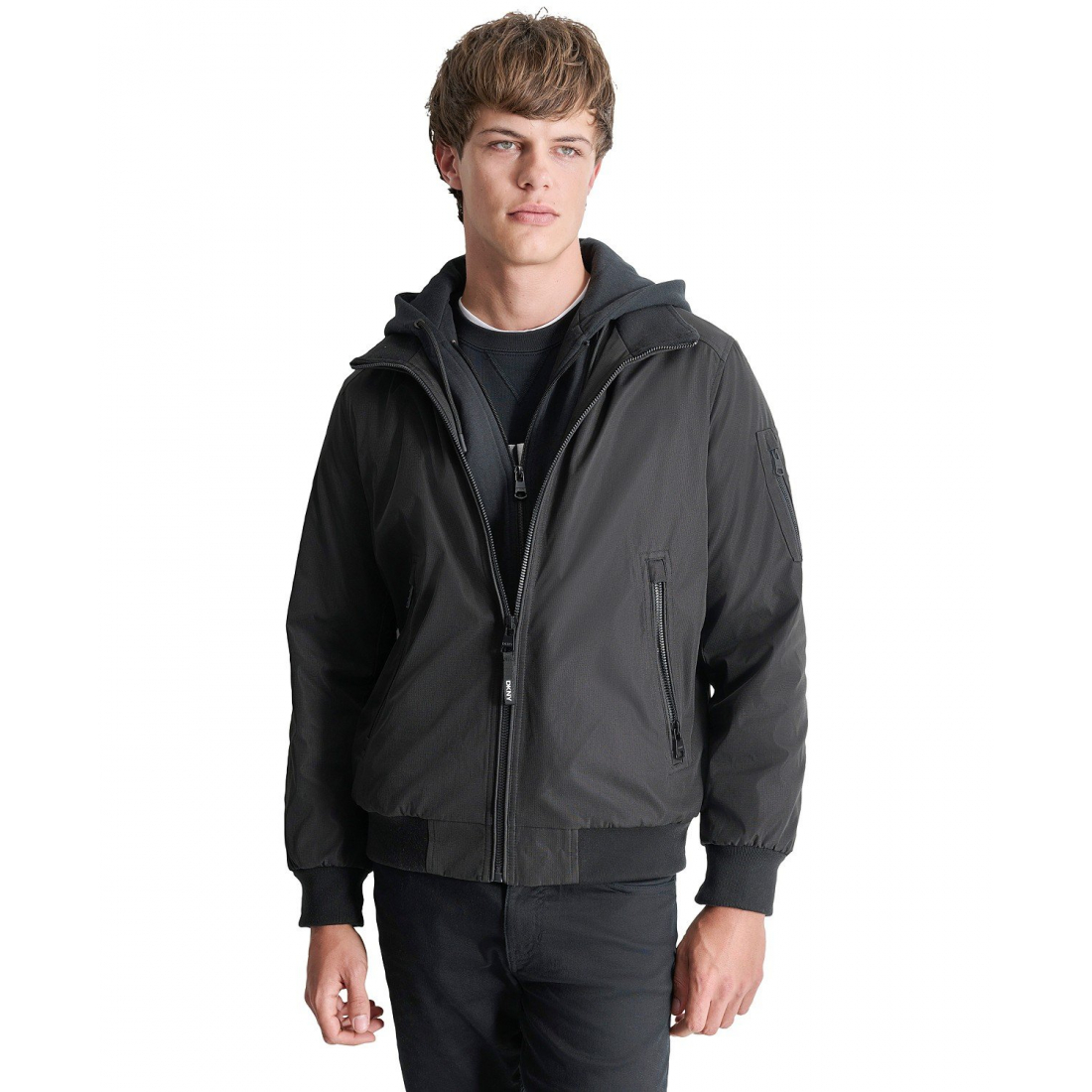 Blouson bomber 'Removable Hood Water-Resistant' pour Hommes