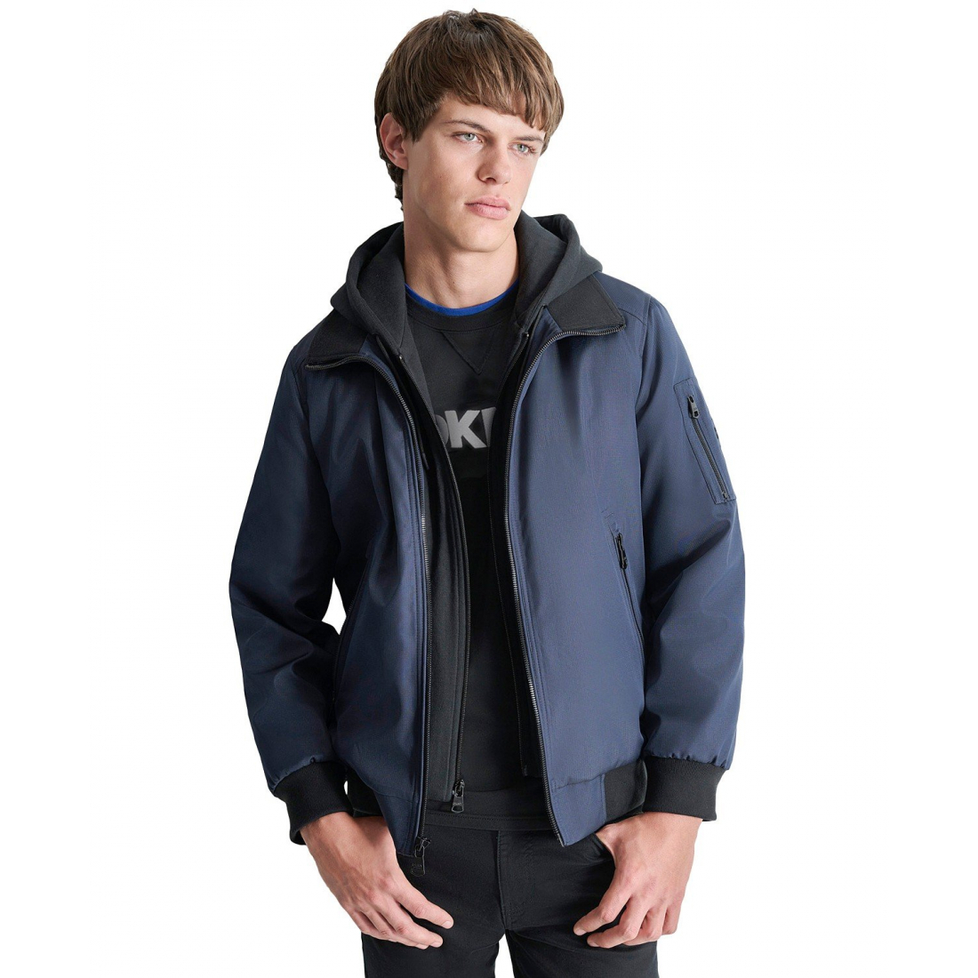 Blouson bomber 'Removable Hood Water-Resistant' pour Hommes