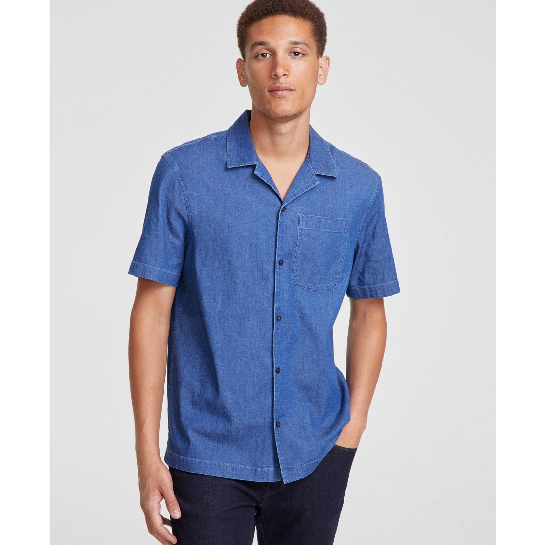 Men's 'Stretch Garment Dyed Button-Down' Short sleeve shirt