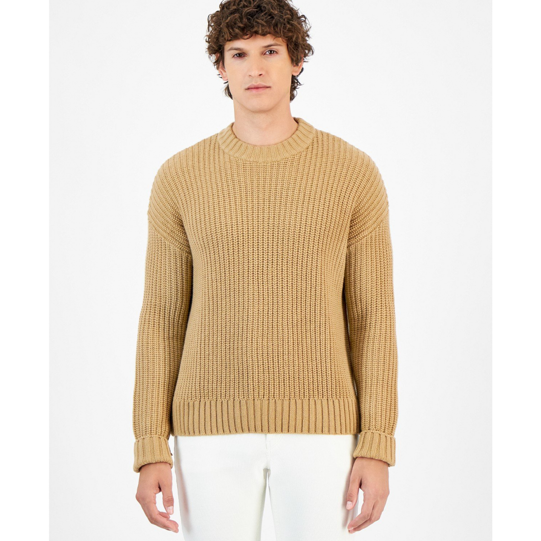 'Stepped Hem Crewneck' Pullover für Herren