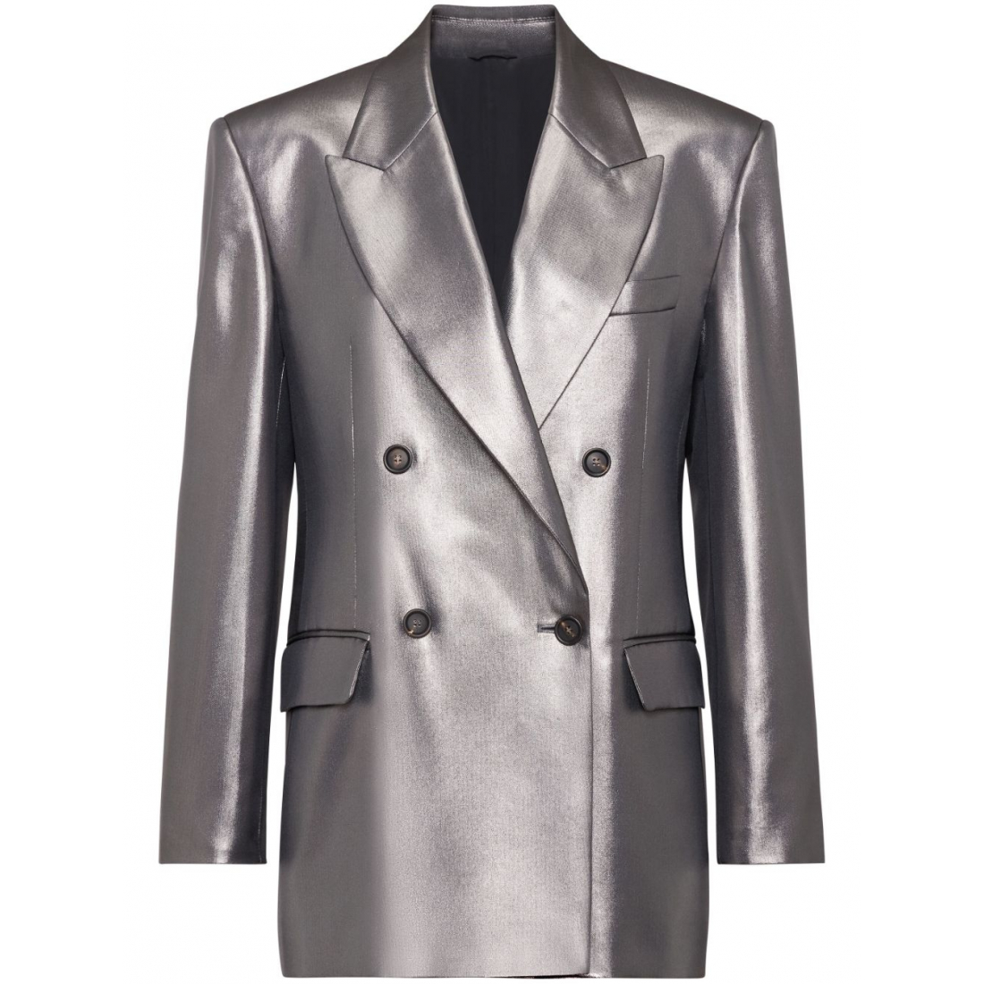 'Double-Breasted Metallic' Klassischer Blazer für Damen