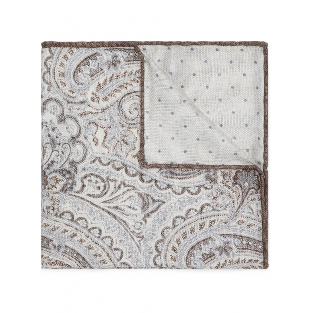 'Paisley-Print Reversible Silk Pocket Square' Taschentuch für Herren