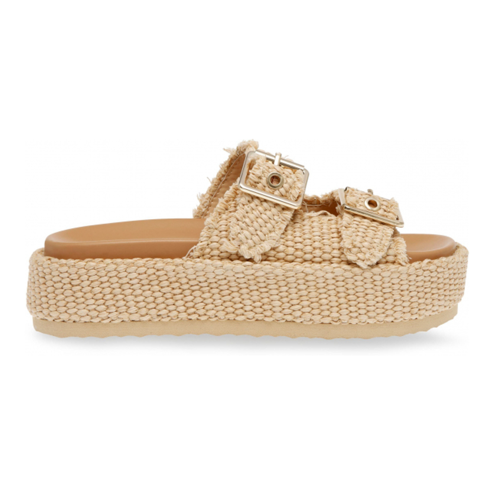 'Karrigan Raffia Slide' Sandalen mit Plateausohle für Damen