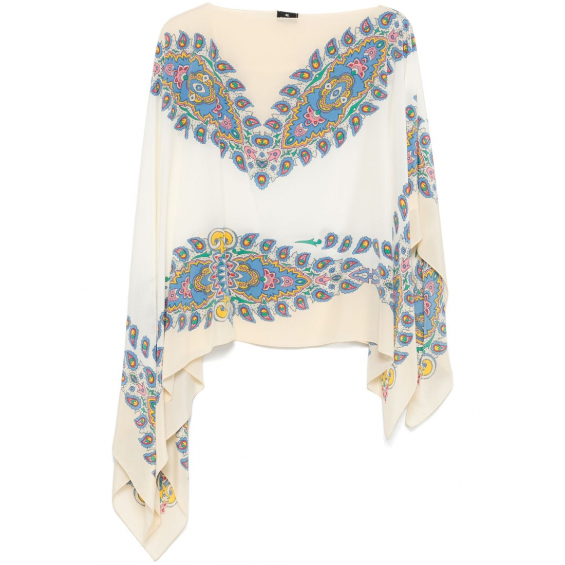 'Paisley-Print' Cape-Poncho für Damen