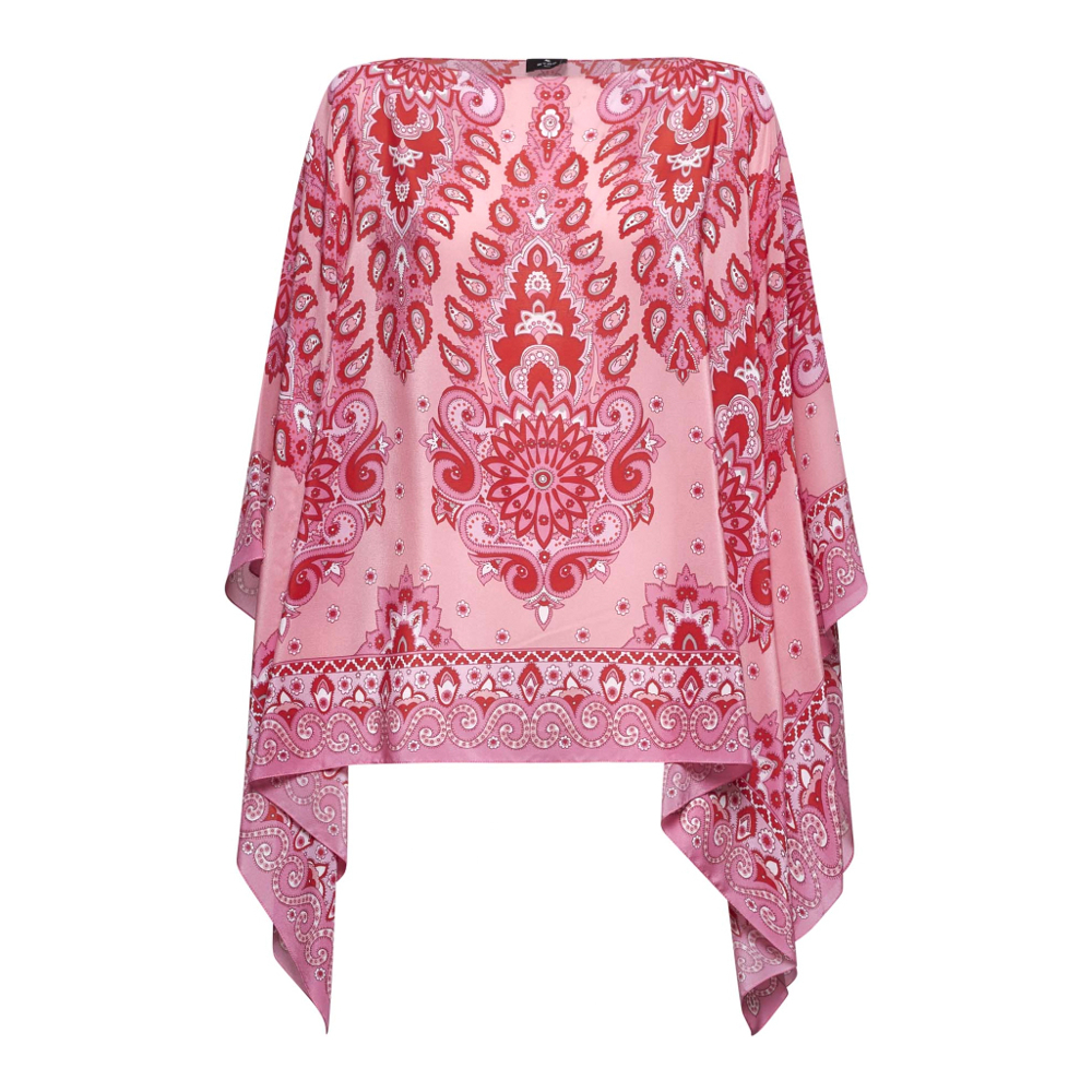 'Paisley Print' Cape-Poncho für Damen